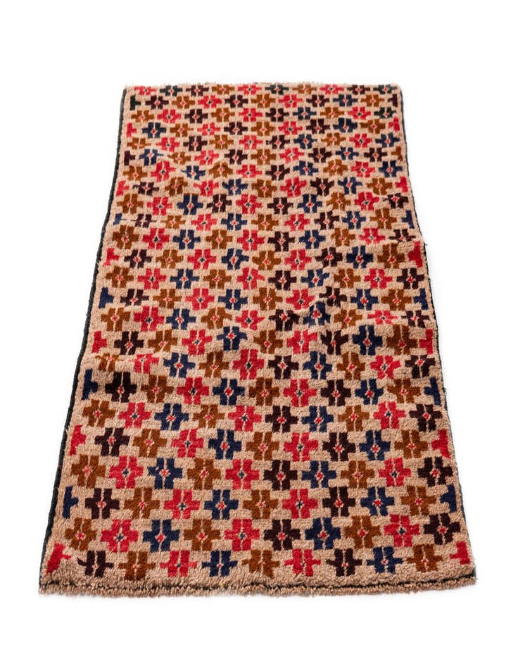 Detail image of  2' 9 x 4' 8  Hand Knotted Balouch Persian Wool Rug