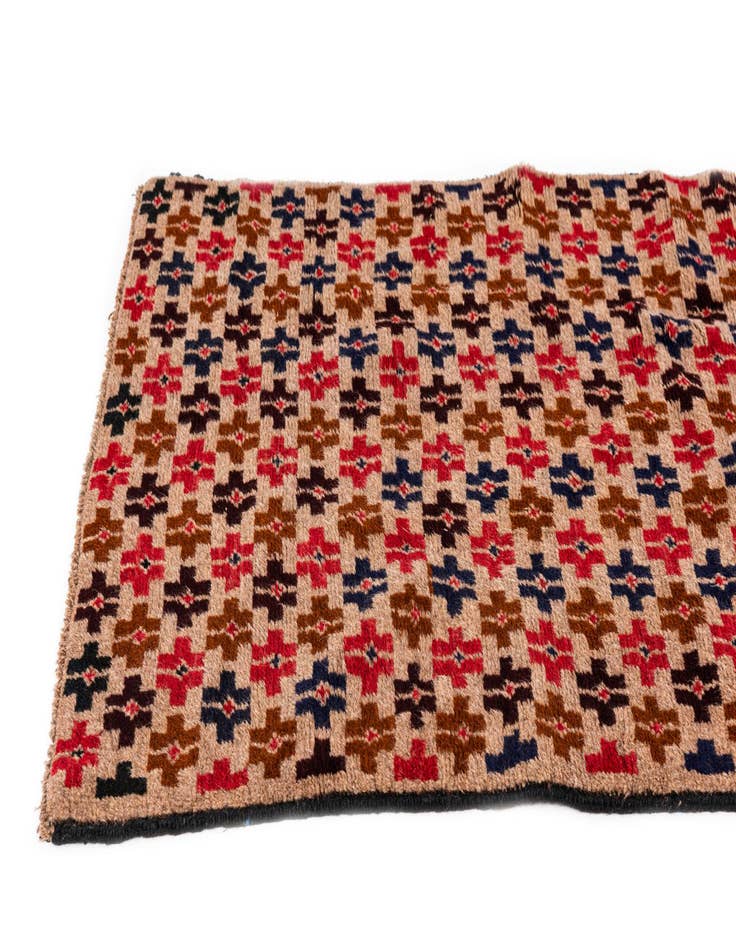 Detail image of  2' 9 x 4' 8  Hand Knotted Balouch Persian Wool Rug