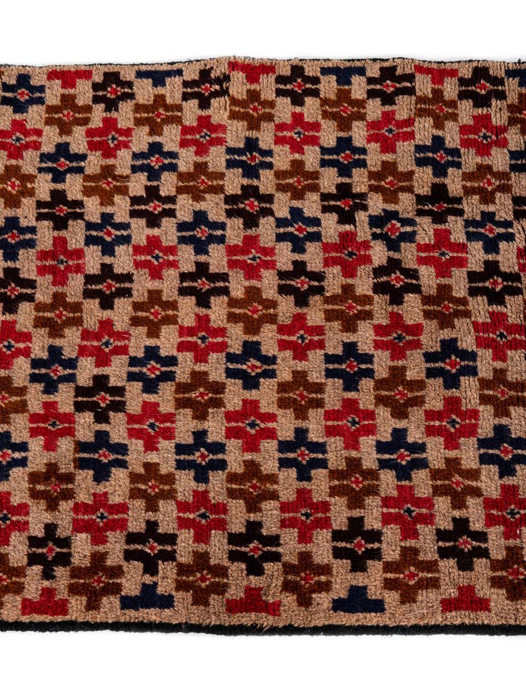 Detail image of  2' 9 x 4' 8  Hand Knotted Balouch Persian Wool Rug