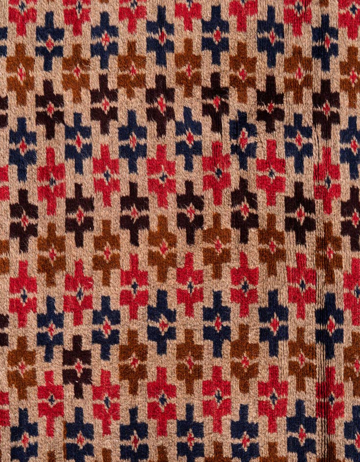 Detail image of  2' 9 x 4' 8  Hand Knotted Balouch Persian Wool Rug