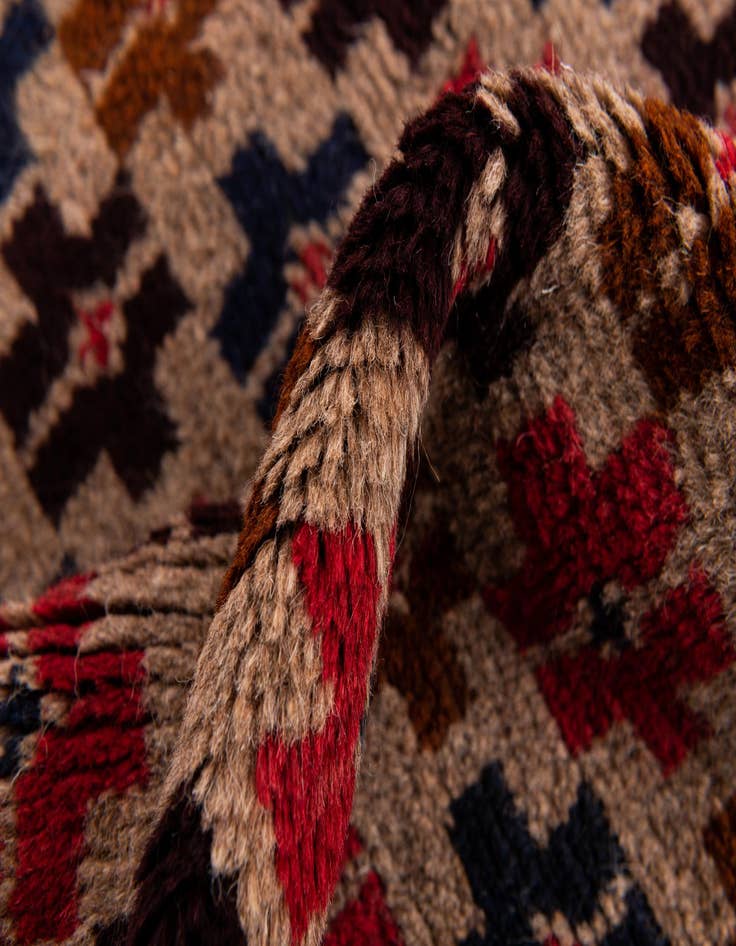 Detail image of  2' 9 x 4' 8  Hand Knotted Balouch Persian Wool Rug