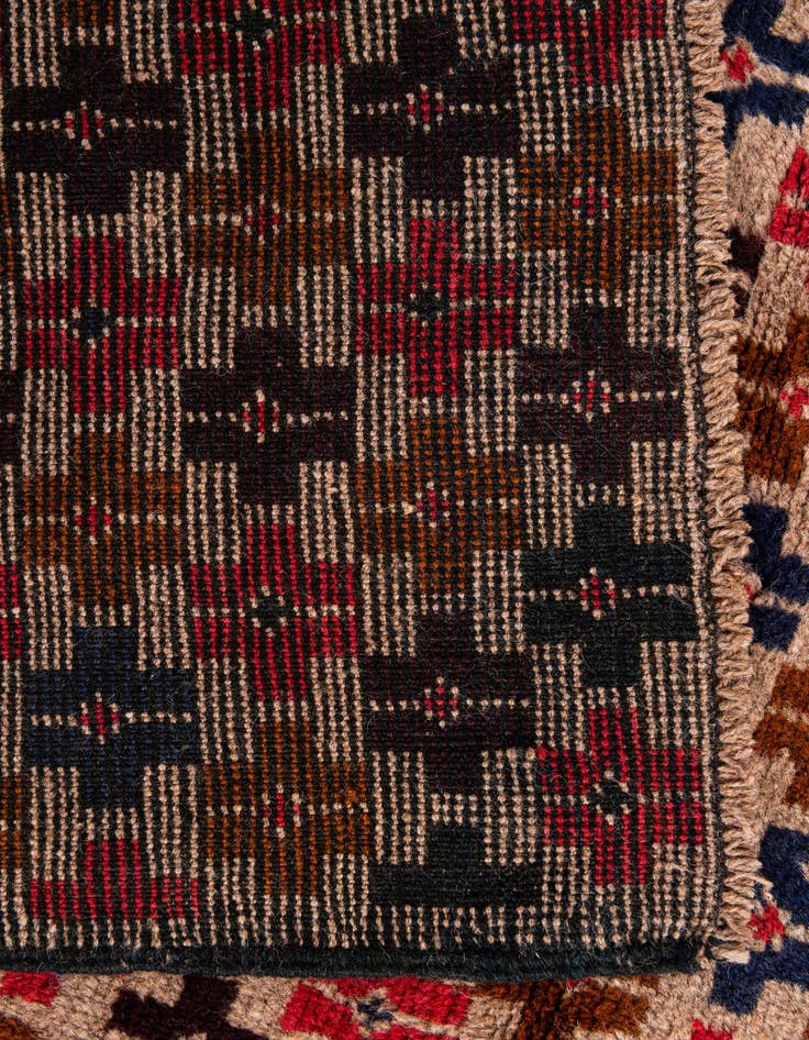 Detail image of  2' 9 x 4' 8  Hand Knotted Balouch Persian Wool Rug