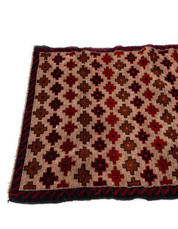 Detail image of  3' x 4' 6  Hand Knotted Balouch Persian Wool Rug