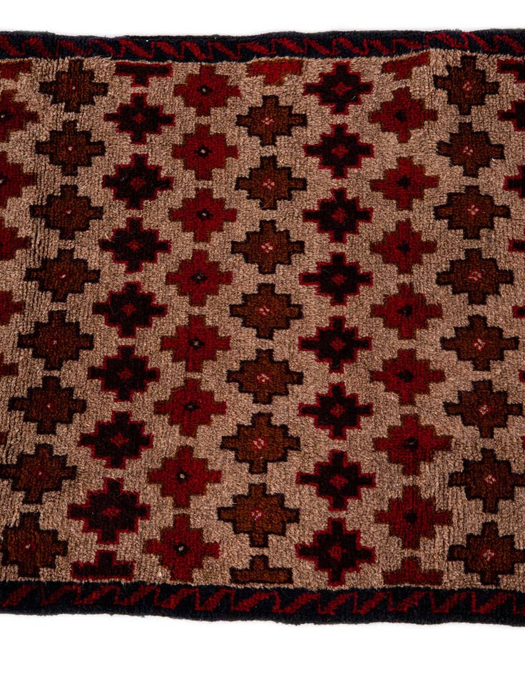 Detail image of  3' x 4' 6  Hand Knotted Balouch Persian Wool Rug