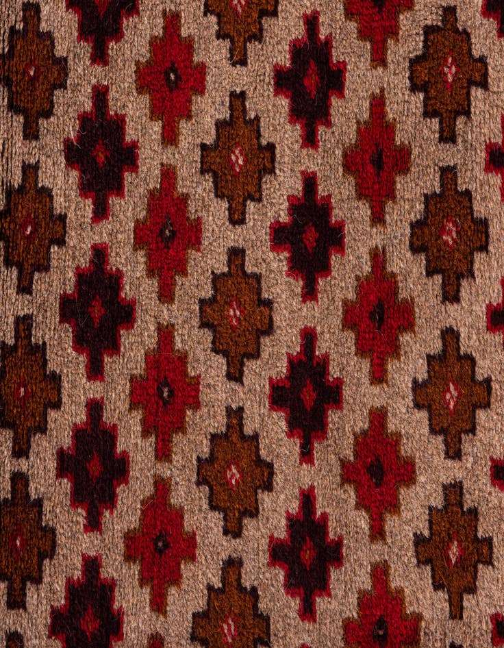 Detail image of  3' x 4' 6  Hand Knotted Balouch Persian Wool Rug