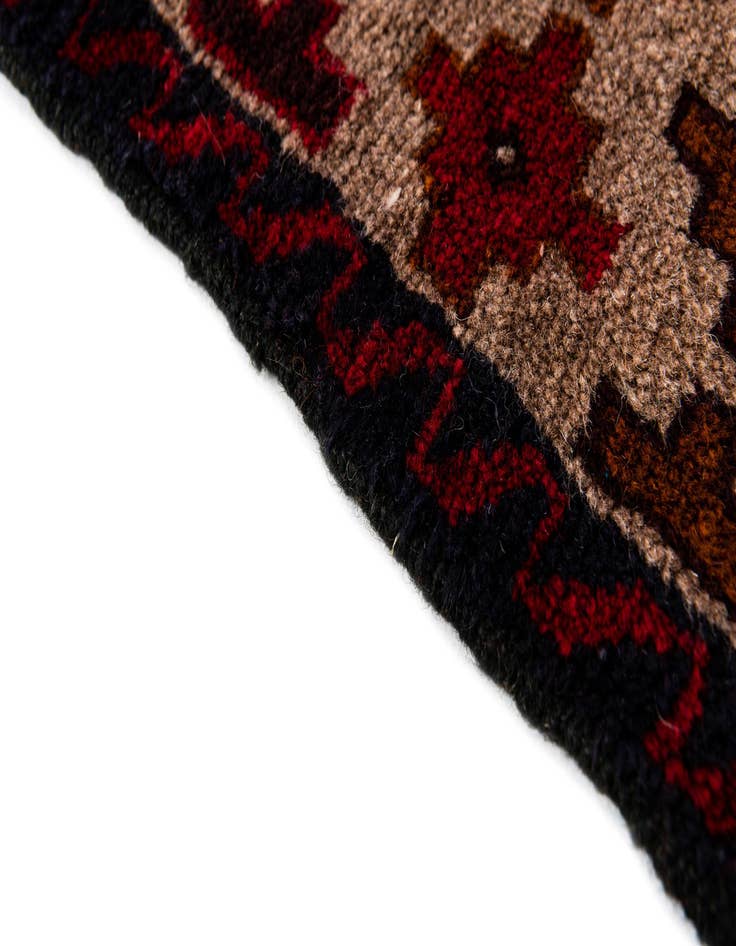 Detail image of  3' x 4' 6  Hand Knotted Balouch Persian Wool Rug