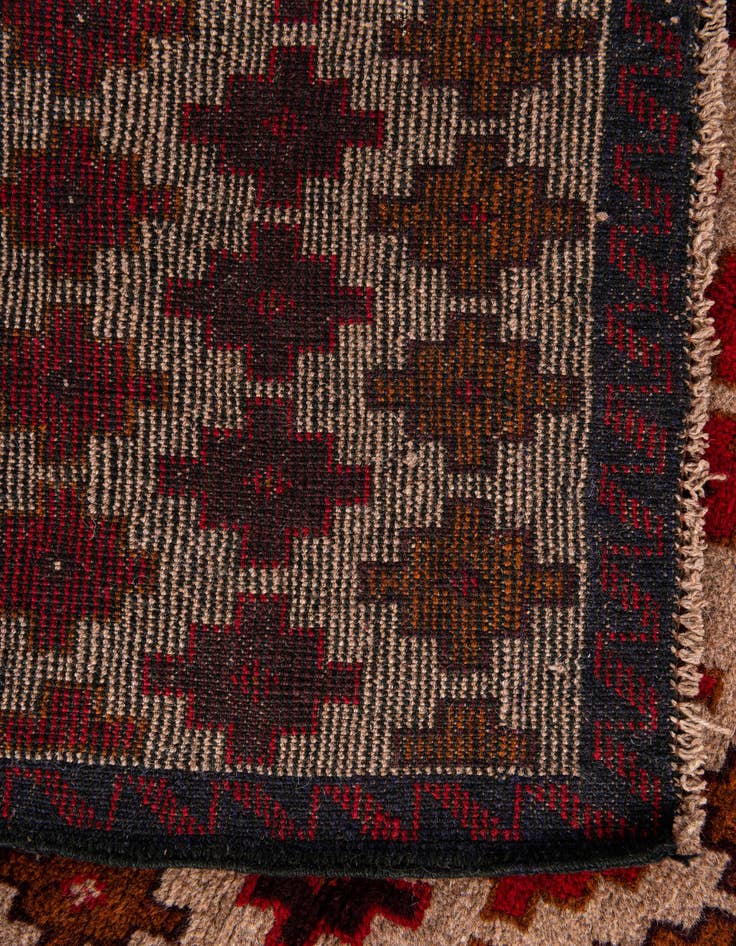 Detail image of  3' x 4' 6  Hand Knotted Balouch Persian Wool Rug