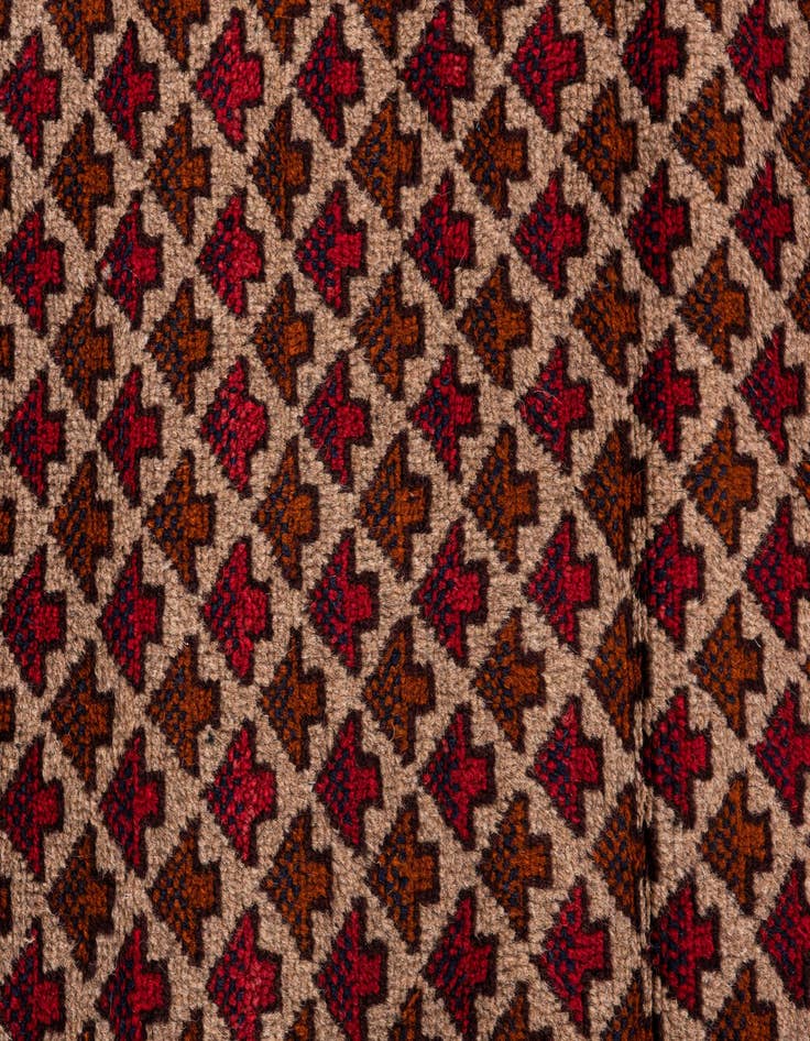 Detail image of  2' 10 x 4' 7  Hand Knotted Balouch Persian Wool Rug