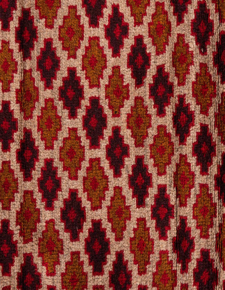 Detail image of  3' x 4' 6  Hand Knotted Balouch Persian Wool Rug