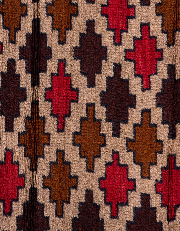 Detail image of  2' 10 x 4' 7  Hand Knotted Balouch Persian Wool Rug