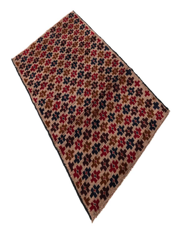 Detail image of  2' 10 x 4' 9  Hand Knotted Balouch Persian Wool Rug