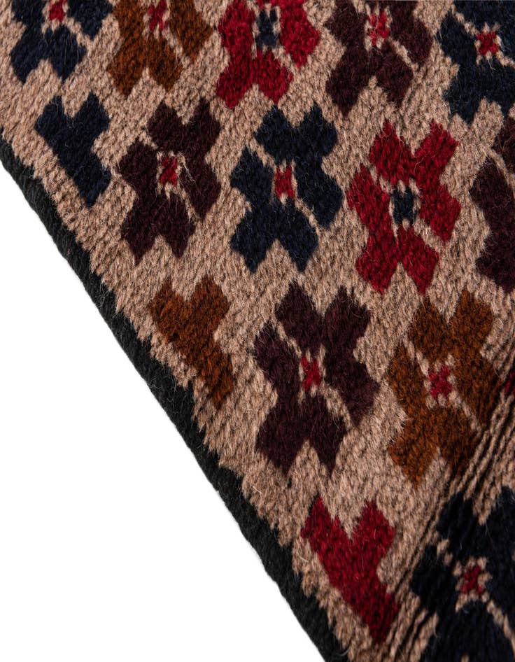 Detail image of  2' 10 x 4' 9  Hand Knotted Balouch Persian Wool Rug