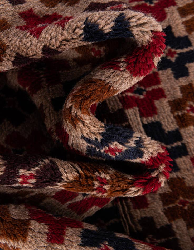 Detail image of  2' 10 x 4' 9  Hand Knotted Balouch Persian Wool Rug