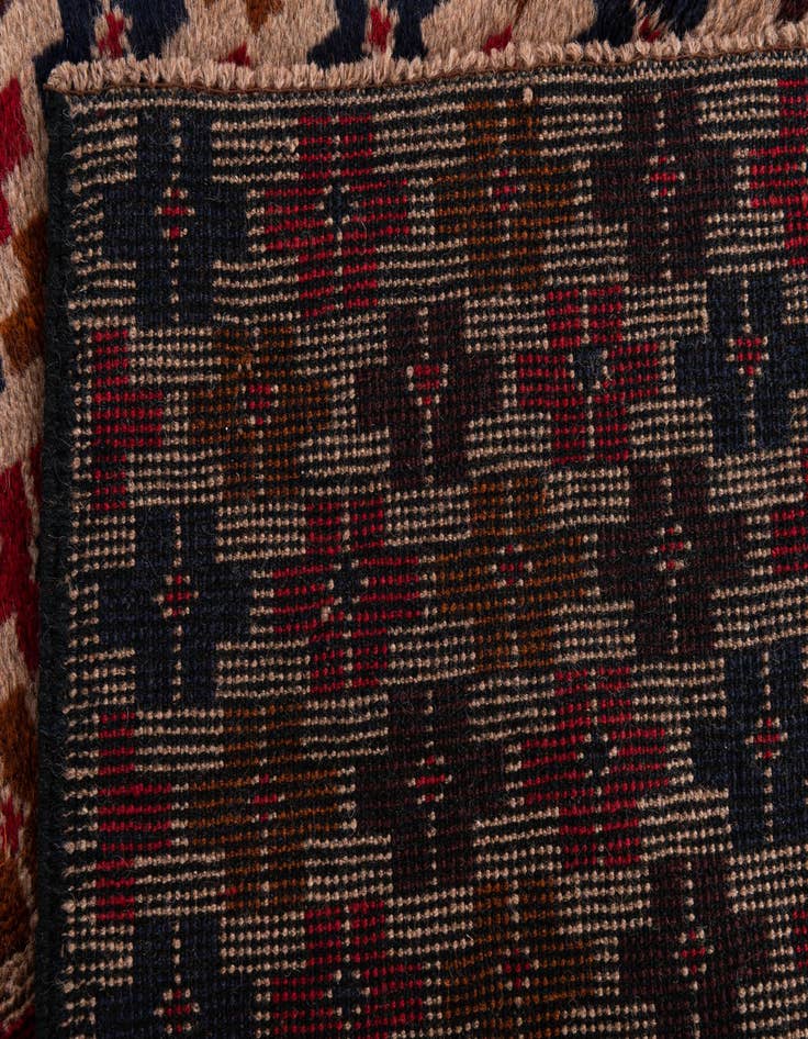 Detail image of  2' 10 x 4' 9  Hand Knotted Balouch Persian Wool Rug