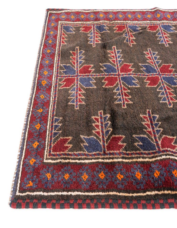 Detail image of  2' 10 x 4' 6  Hand Knotted Balouch Persian Wool Rug