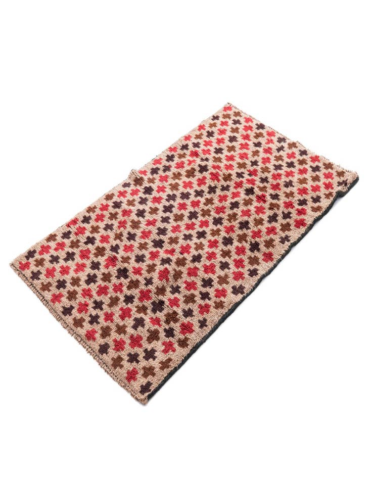 Detail image of  2' 10 x 4' 9  Hand Knotted Balouch Persian Wool Rug