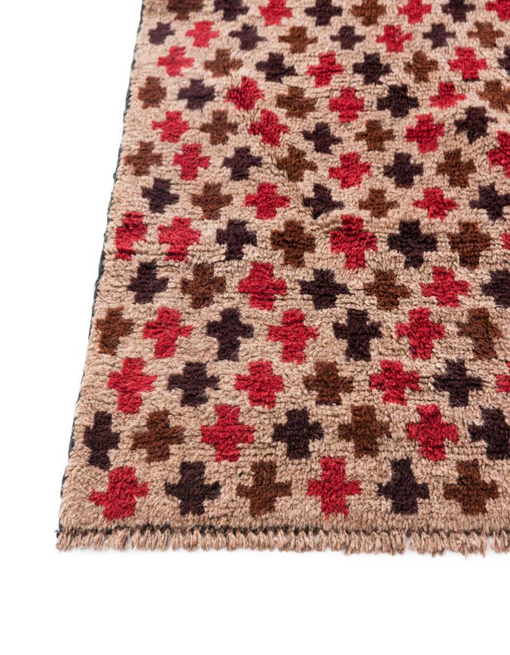 Detail image of  2' 10 x 4' 9  Hand Knotted Balouch Persian Wool Rug