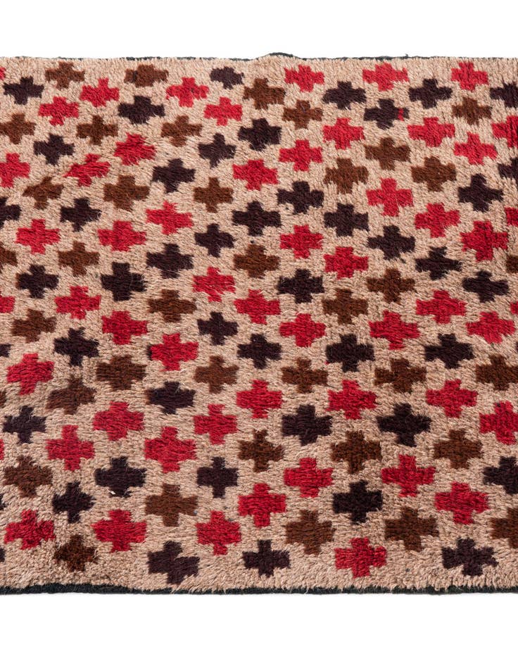 Detail image of  2' 10 x 4' 9  Hand Knotted Balouch Persian Wool Rug