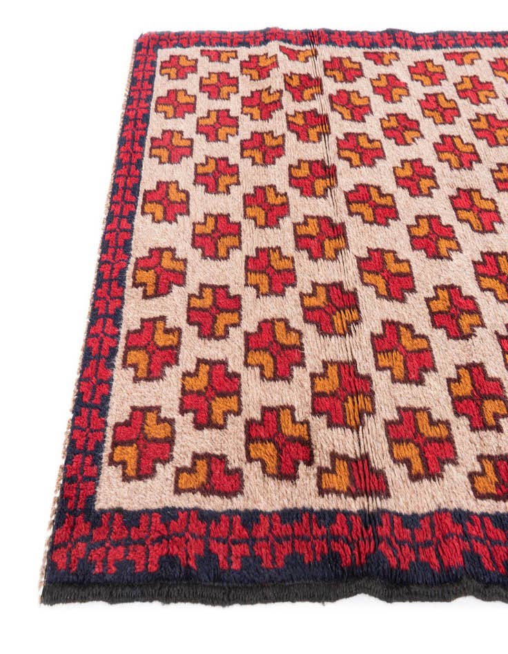 Detail image of  2' 10 x 4' 8  Hand Knotted Balouch Persian Wool Rug