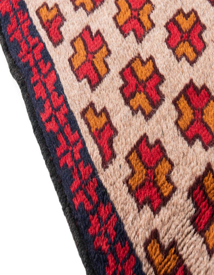 Detail image of  2' 10 x 4' 8  Hand Knotted Balouch Persian Wool Rug