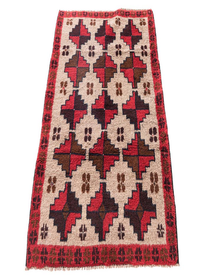 Detail image of  3' 1 x 4' 7  Hand Knotted Balouch Persian Wool Rug