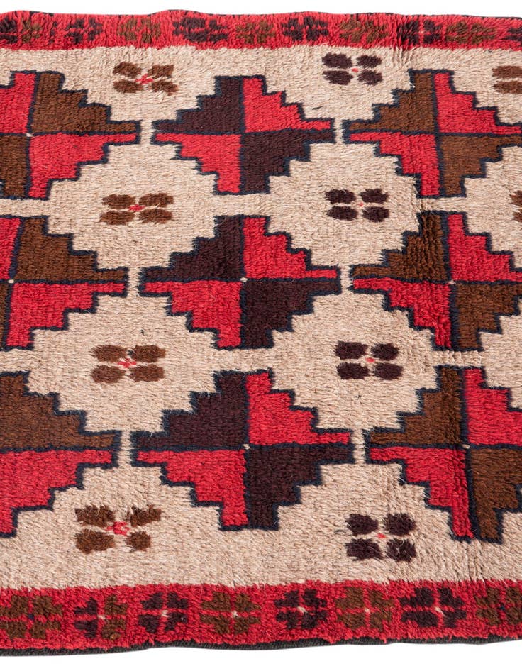 Detail image of  3' 1 x 4' 7  Hand Knotted Balouch Persian Wool Rug