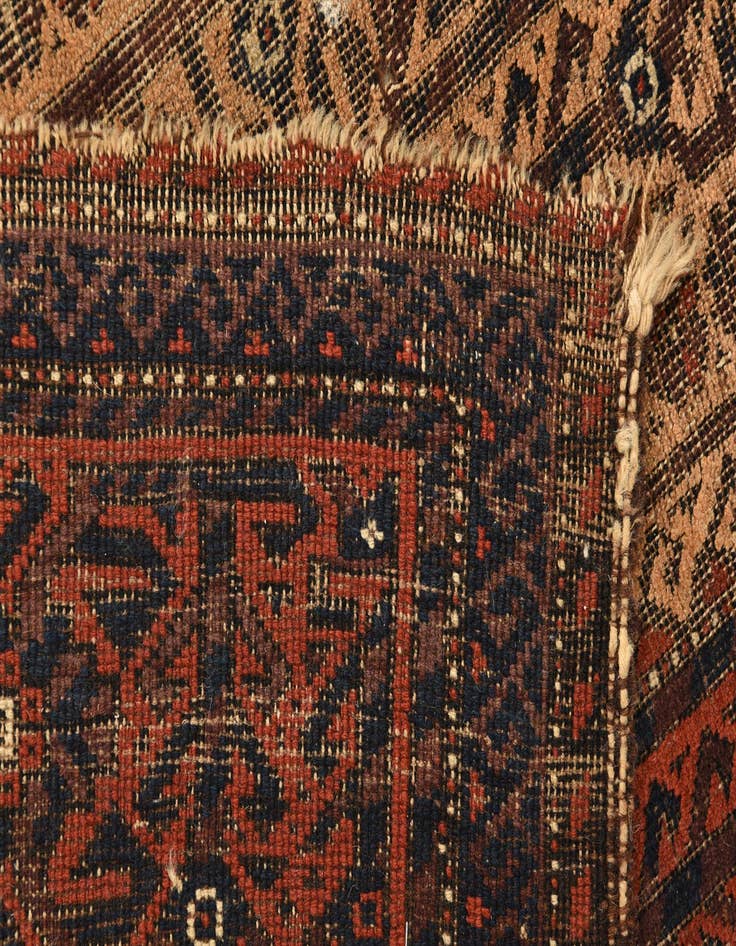 Detail image of 3' 3 x 5' 8 Hand Knotted Balouch Persian Wool Rug