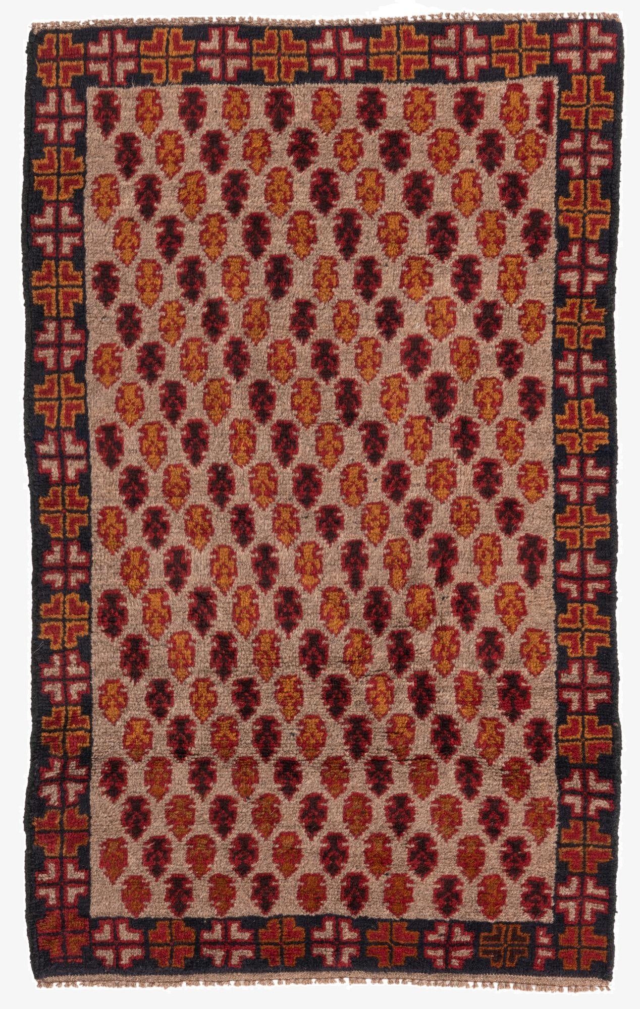  2' 10 x 4' 8  Hand Knotted Balouch Persian Wool Rug