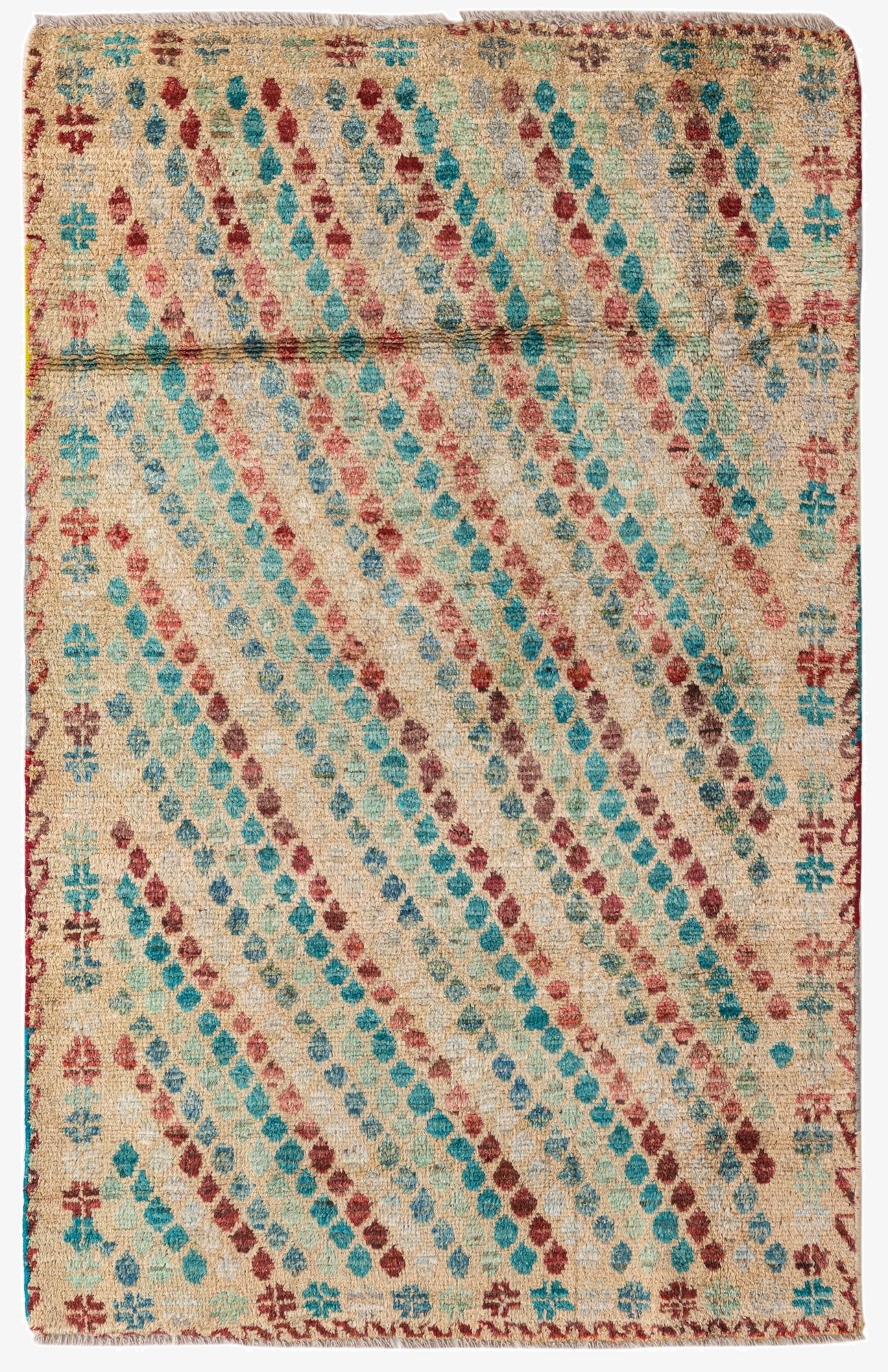  3' 7 x 5' 7  Hand Knotted Balouch Wool Rug