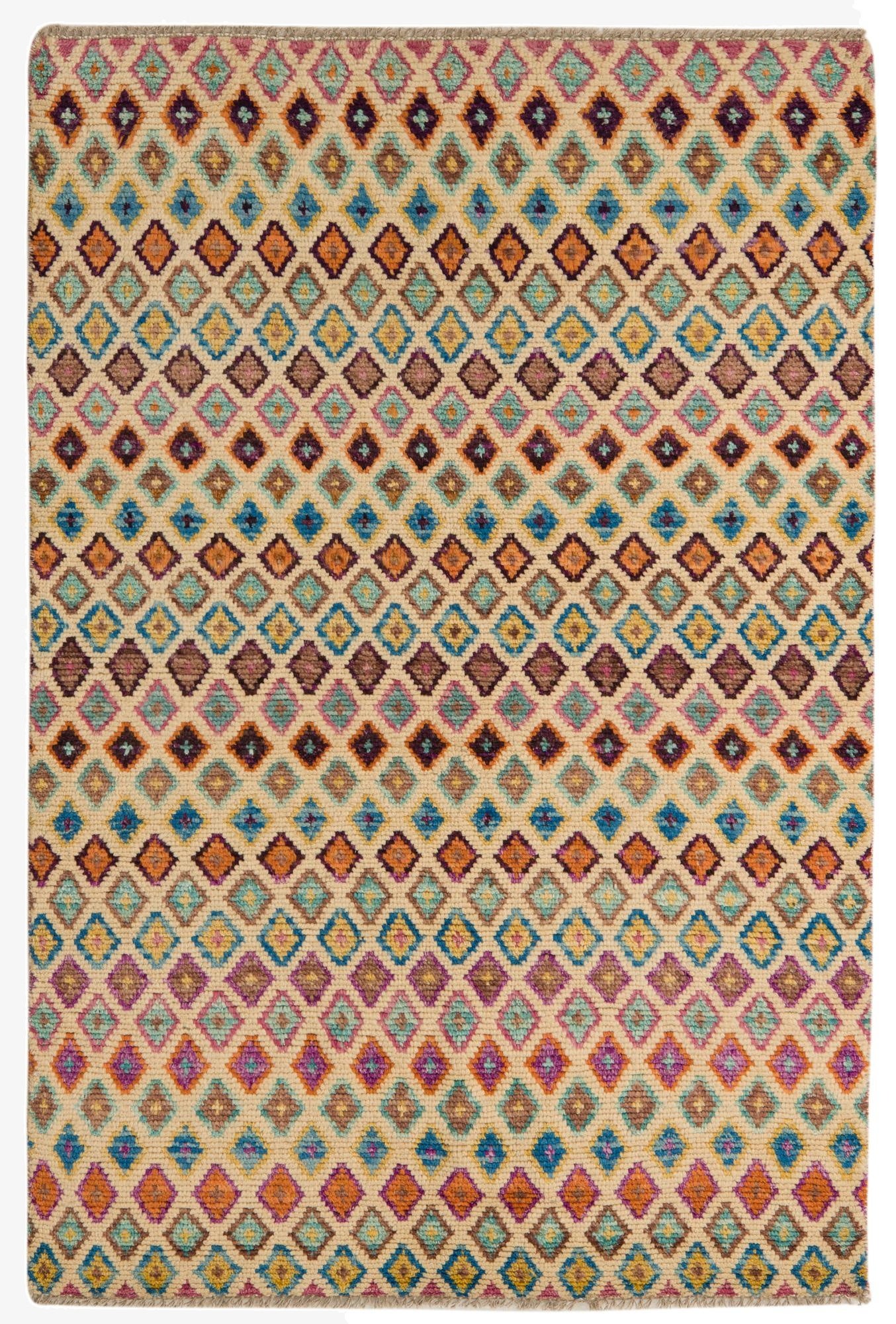  4' 2 x 6' 3  Hand Knotted Balouch Wool Rug
