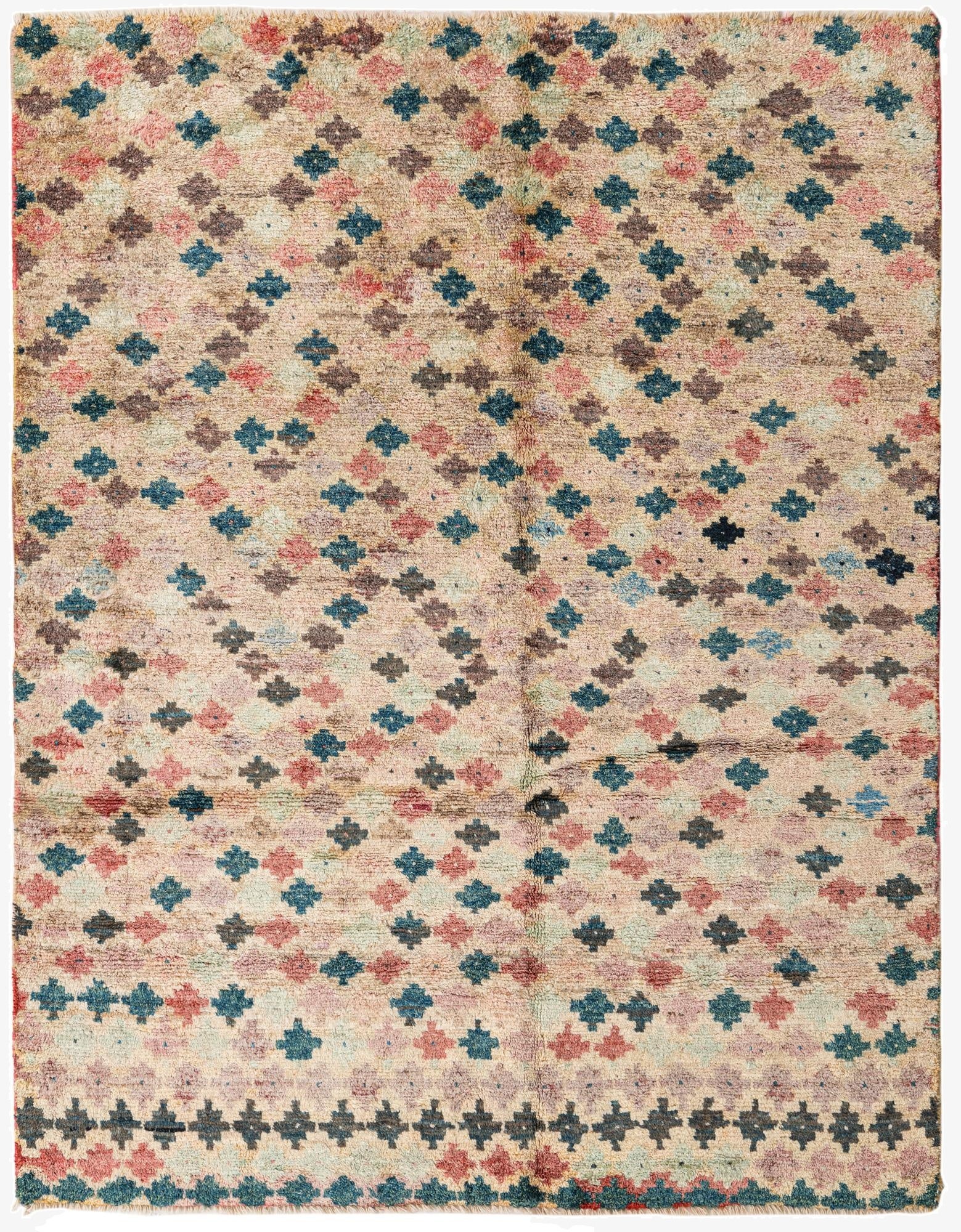  5' x 6' 6  Hand Knotted Balouch Wool Rug