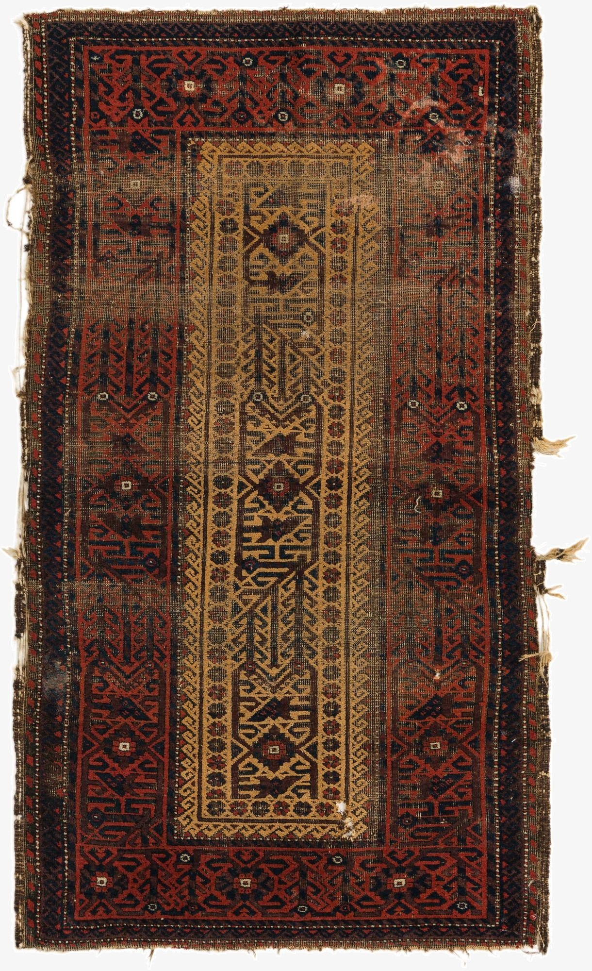  3' 3 x 5' 8  Hand Knotted Balouch Persian Wool Rug