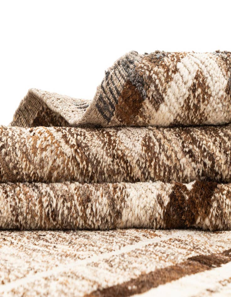 Detail image of  9' x 12' 4  Hand Knotted Beni Marok Rug