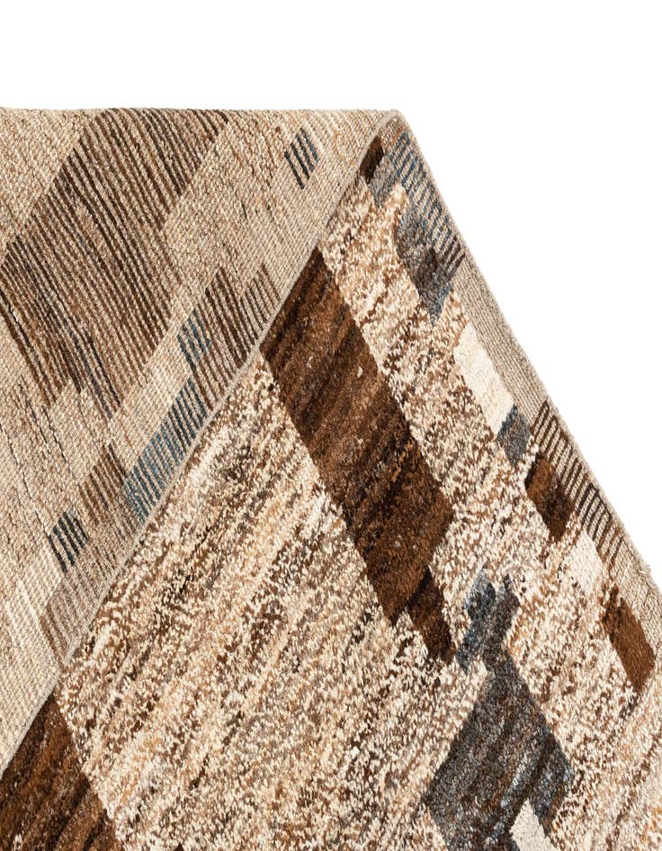 Detail image of  9' x 12' 4  Hand Knotted Beni Marok Rug