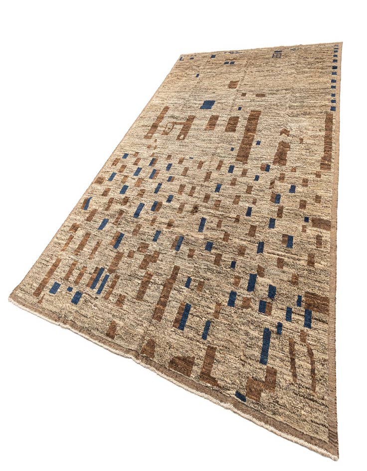 Detail image of  10' x 14' 4  Hand Knotted Beni Marok Rug