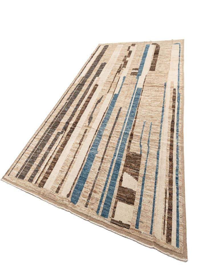 Detail image of  9' 9 x 14' 2  Hand Knotted Beni Marok Rug