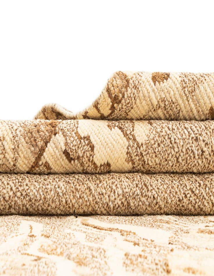 Detail image of  10' 5 x 14' 4  Hand Knotted Beni Marok Rug