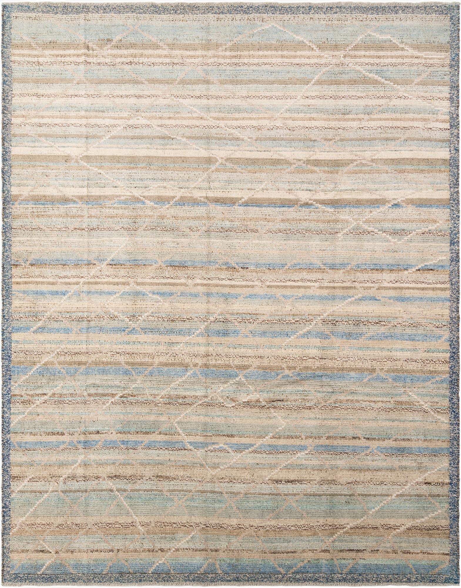  9' 6 x 11' 9  Hand Knotted Beni Marok Rug