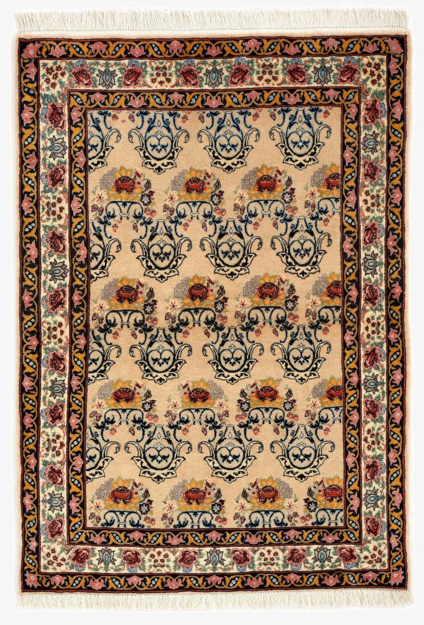  3' 5 x 4' 11  Hand Knotted Bidjar Persian Wool Rug