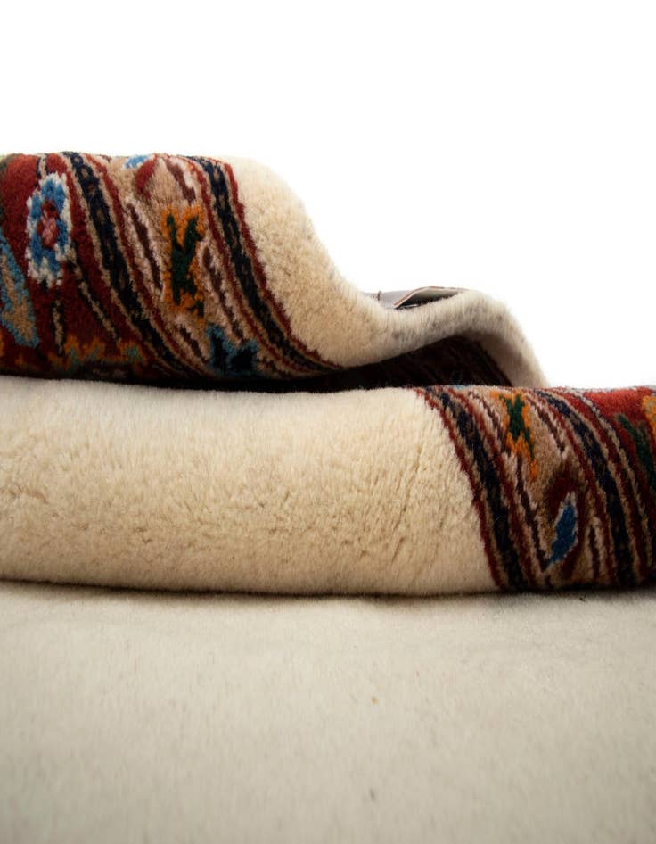 Detail image of  3' 4 x 4' 11  Hand Knotted Birjend Persian Wool Rug