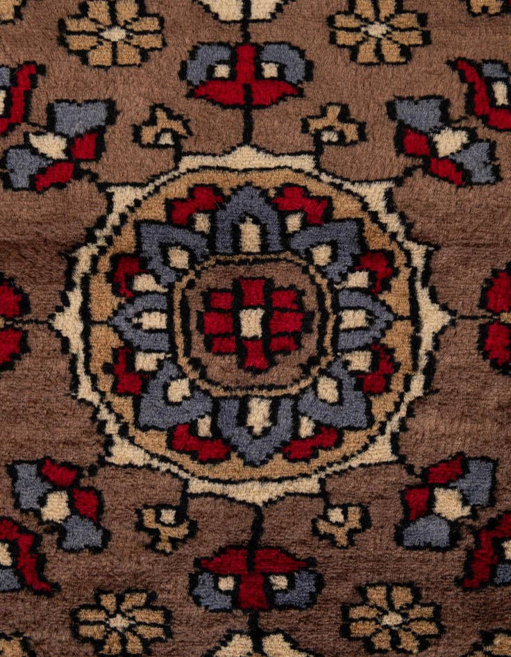Detail image of  4' 2 x 6' 5  Hand Knotted Bokhara Oriental Wool Rug