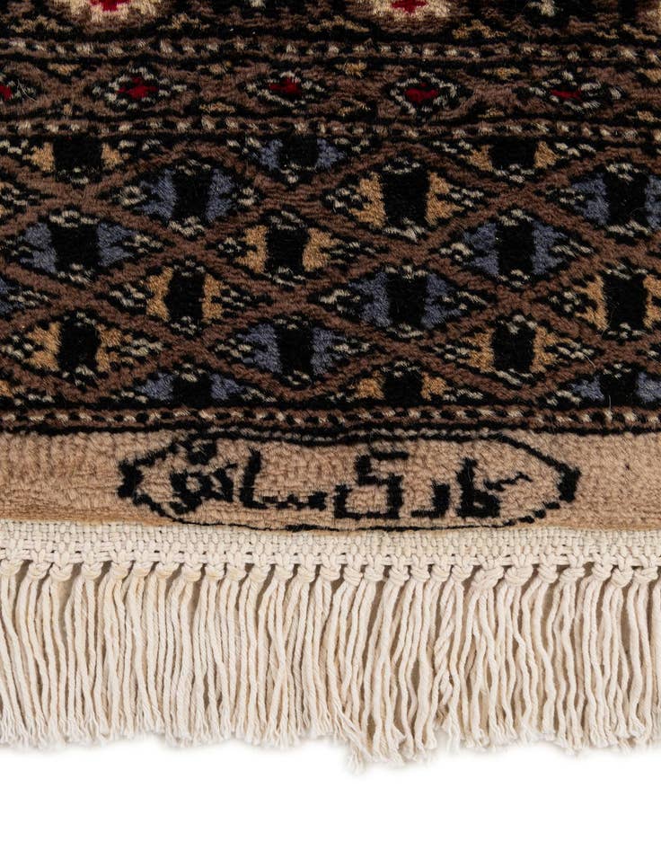 Detail image of  4' 2 x 6' 5  Hand Knotted Bokhara Oriental Wool Rug