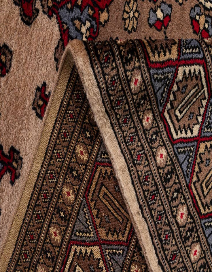 Detail image of  4' 2 x 6' 5  Hand Knotted Bokhara Oriental Wool Rug