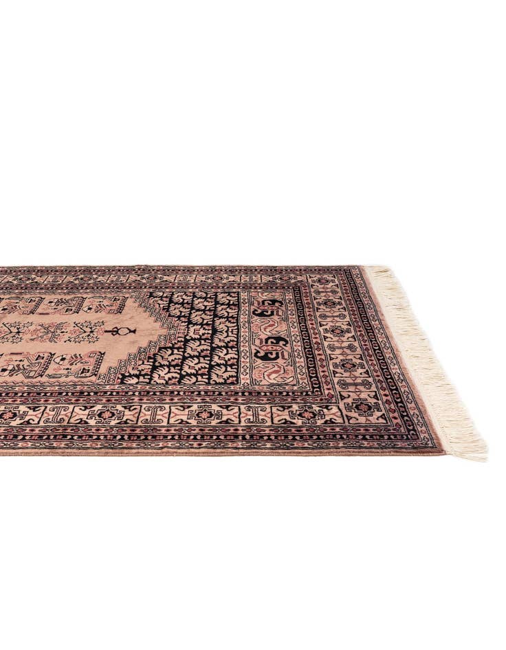 Detail image of  4' 1 x 6'  Hand Knotted Bokhara Oriental Wool Rug