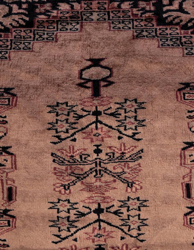 Detail image of  4' 1 x 6'  Hand Knotted Bokhara Oriental Wool Rug