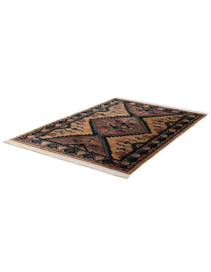 Detail image of  5' 2 x 7' 8  Hand Knotted Bokhara Oriental Rug