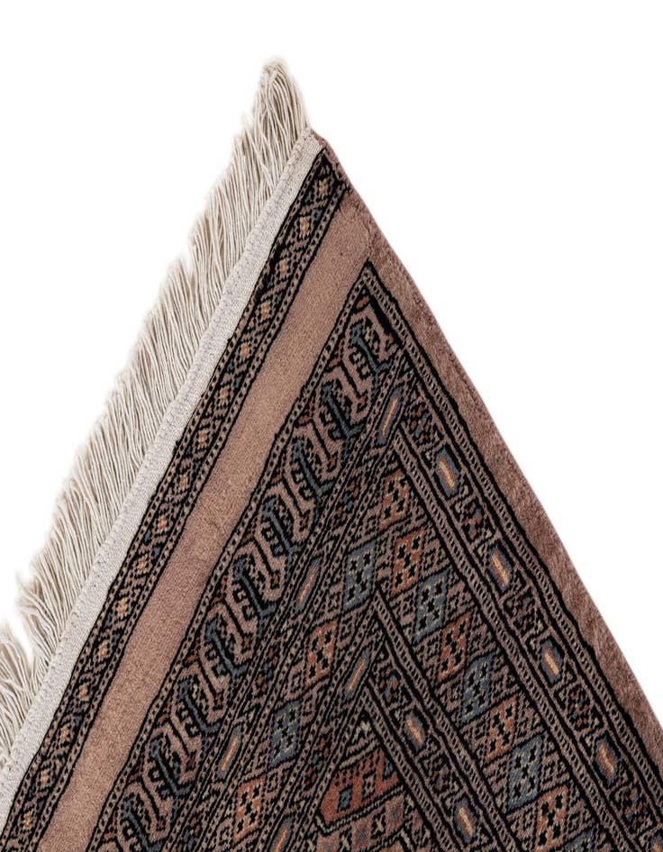 Detail image of  3' 2 x 5' 3  Hand Knotted Bokhara Oriental Wool Rug