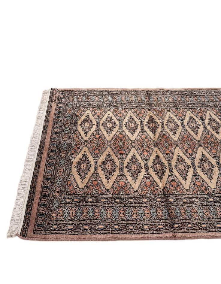 Detail image of  3' 2 x 5' 3  Hand Knotted Bokhara Oriental Wool Rug