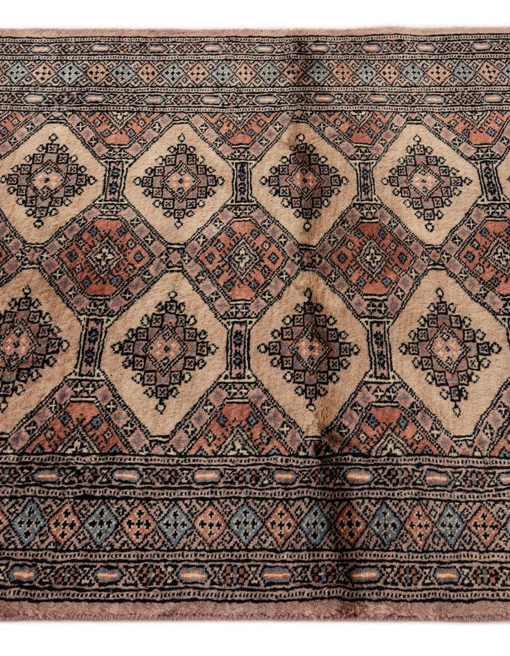 Detail image of  3' 2 x 5' 3  Hand Knotted Bokhara Oriental Wool Rug