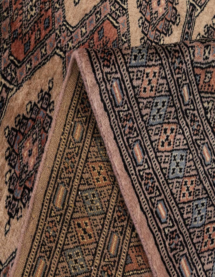 Detail image of  3' 2 x 5' 3  Hand Knotted Bokhara Oriental Wool Rug